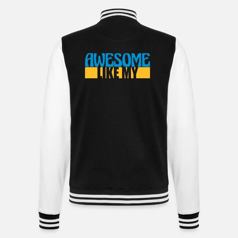 Template Vorlage Awesome Like - College Sweat Jacket - black/white