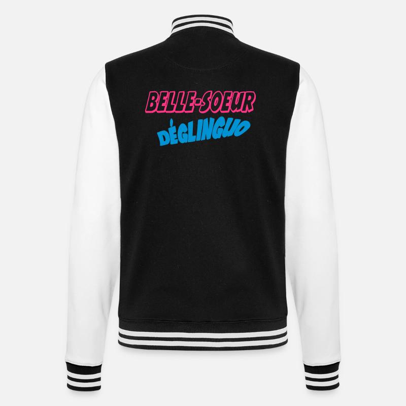 Schwägerin - College-Sweatjacke - Schwarz/Weiß
