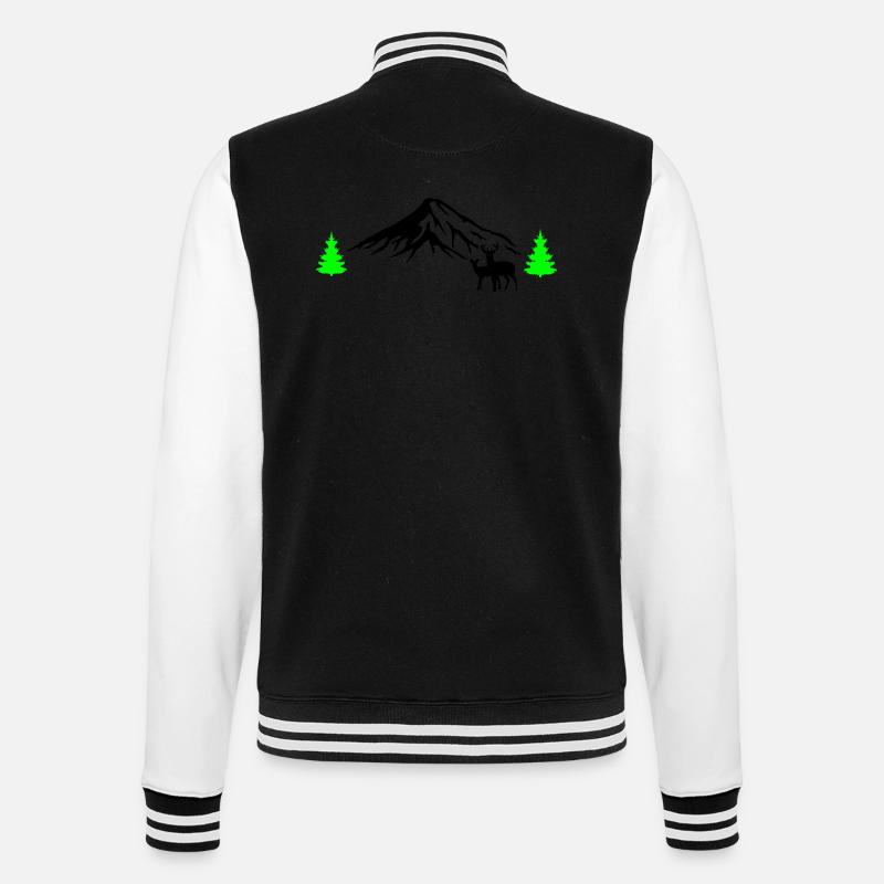 Mountains Nature 02 - College Sweat Jacket - black/white