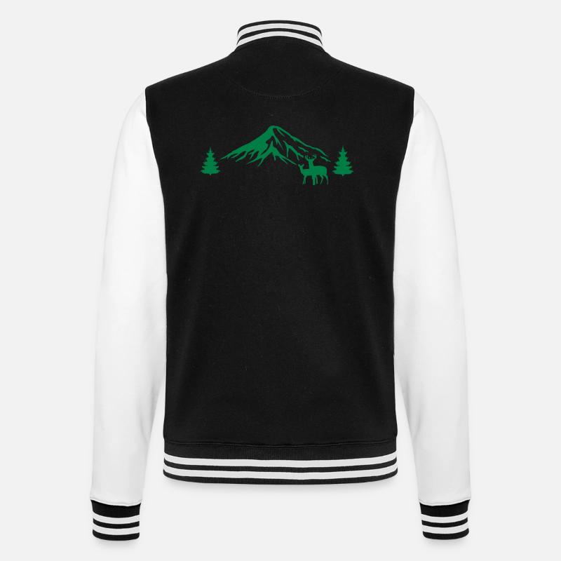 gebirge natur - College-Sweatjacke - Schwarz/Weiß