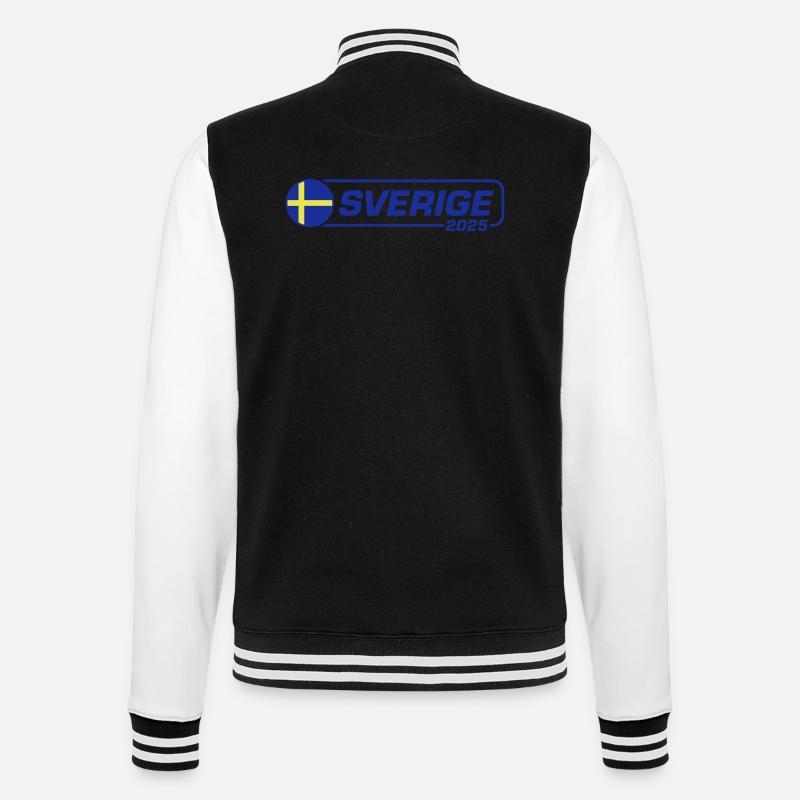 Suède 2025 Sverige - Veste Teddy - noir/blanc