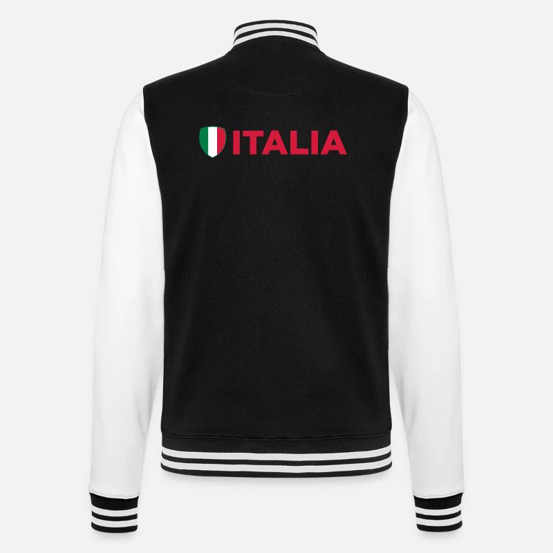 Drapeau national de l Italie - Veste Teddy - noir/blanc
