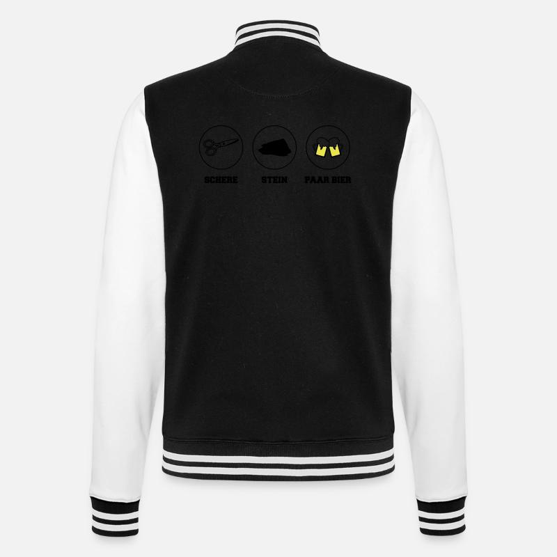 blockedName - College-Sweatjacke - Schwarz/Weiß