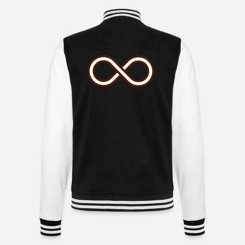 Infinity loop - Veste Teddy - noir/blanc