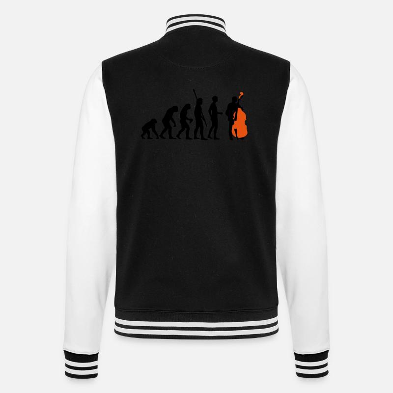 evolution_bass_2c - College-Sweatjacke - Schwarz/Weiß