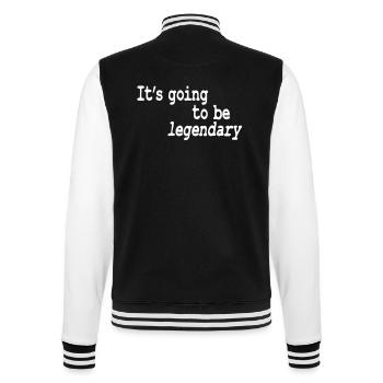 it's going to be legendary - College-Sweatjacke - Schwarz/Weiß - Hinten - Marisol (170cm)