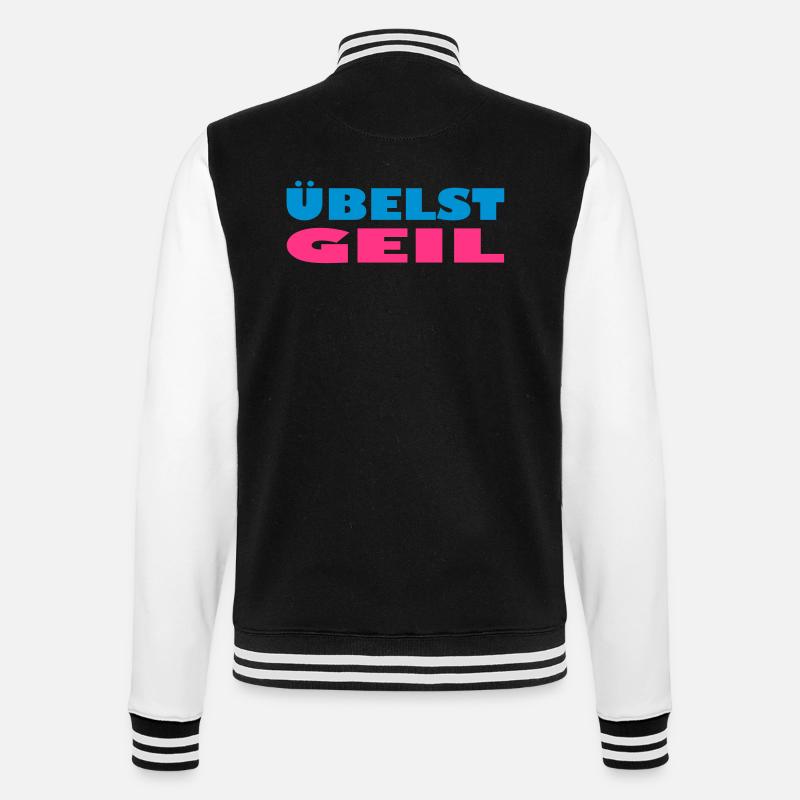 übelst geil leider exit-shirt - College-Sweatjacke - Schwarz/Weiß