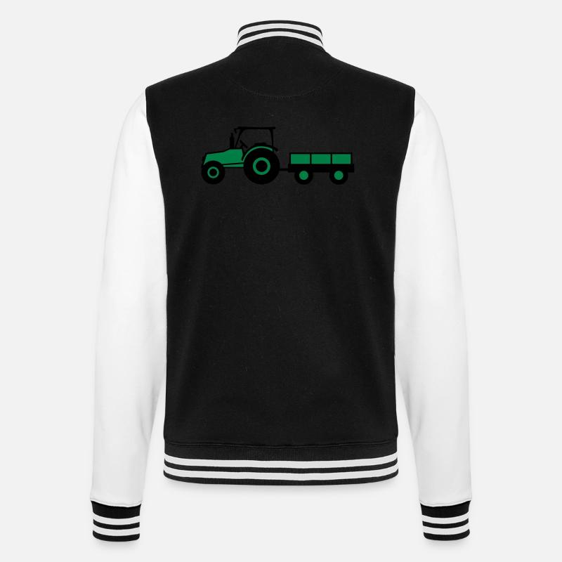 Tractor With Trailer - Veste Teddy - noir/blanc