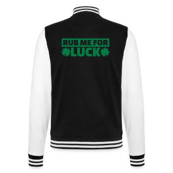 Rub me for luck - College-Sweatjacke - Schwarz/Weiß - Hinten - Marisol (170cm)