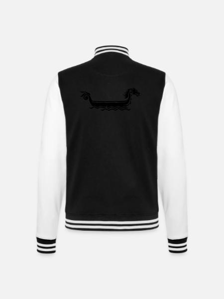 Drachenboot - College-Sweatjacke - Schwarz/Weiß