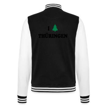 I Love Thüringen - College Sweat Jacket - black/white - Back - Marisol (170cm)