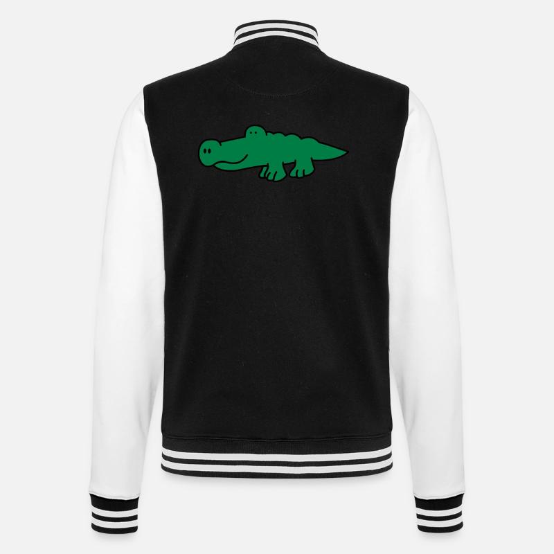 krokodil_02 - College-Sweatjacke - Schwarz/Weiß