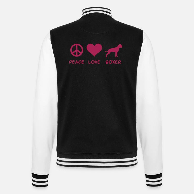 Boxer - College-Sweatjacke - Schwarz/Weiß