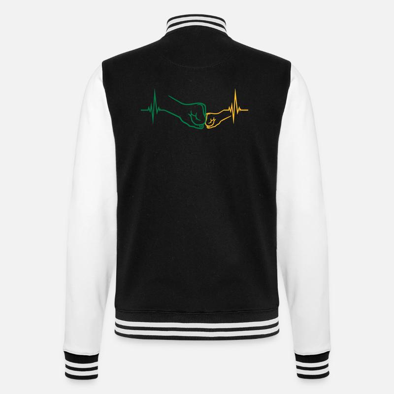 Kind Fäuste Puls - College-Sweatjacke - Schwarz/Weiß