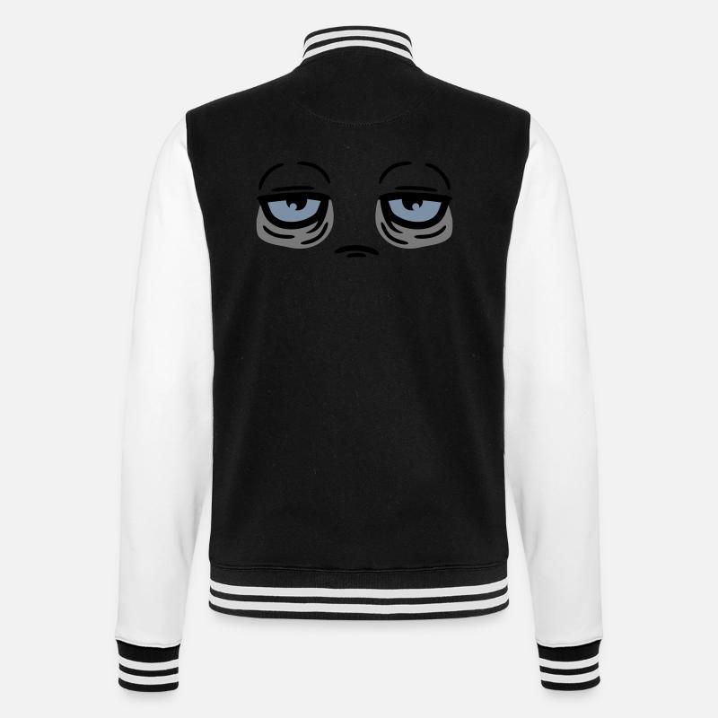 Drôle de visage fatigué - Veste Teddy - noir/blanc
