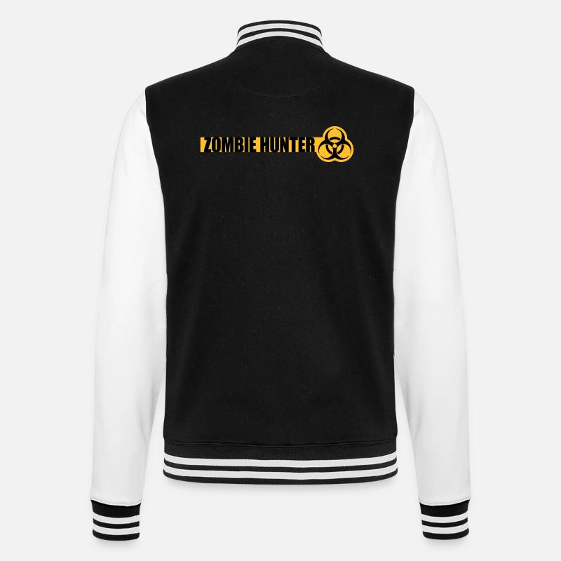 Chasseur de zombies Citation d’Halloween - Veste Teddy - noir/blanc