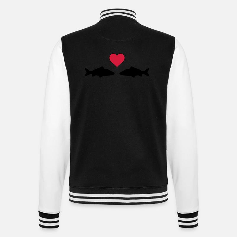 Amour du poisson - Veste Teddy - noir/blanc