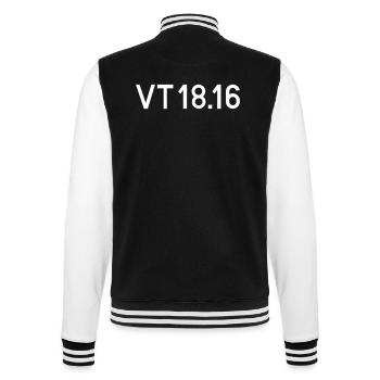 VT18.16 Schnelltriebzug Görlitz Schriftzug - College-Sweatjacke - Schwarz/Weiß - Hinten - Marisol (170cm)