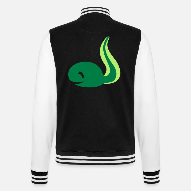 Frog tadpole - College Sweat Jacket - black/white