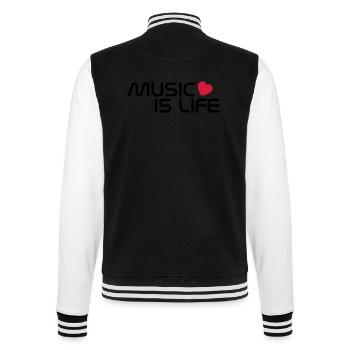 music is life heart FR - Veste Teddy - noir/blanc - Dos - Marisol (170cm)