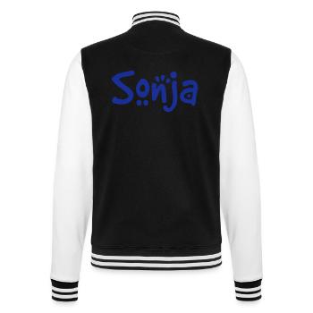 Sonja - College-Sweatjacke - Schwarz/Weiß - Hinten - Marisol (170cm)