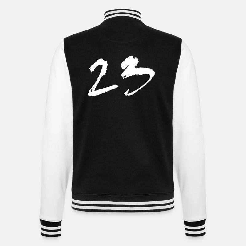 23 tekno - College-Sweatjacke - Schwarz/Weiß