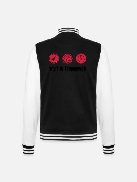 rot13 geocaching - College-Sweatjacke - Schwarz/Weiß