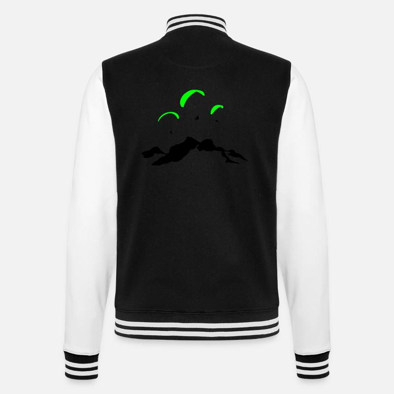 Gleitschirm Eiskogel Tennengebirge - College-Sweatjacke - Schwarz/Weiß
