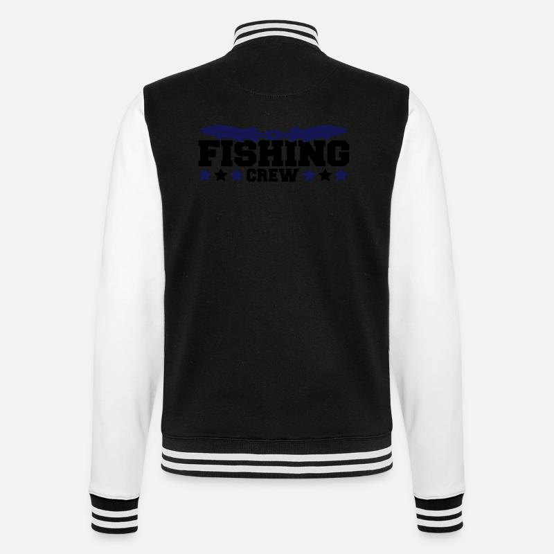 fishing_crew2 - College Sweat Jacket - black/white