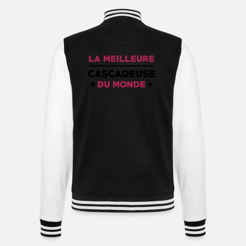 Cascadeur / Cascade / Voiture / Risque / Danger - Veste Teddy - noir/blanc