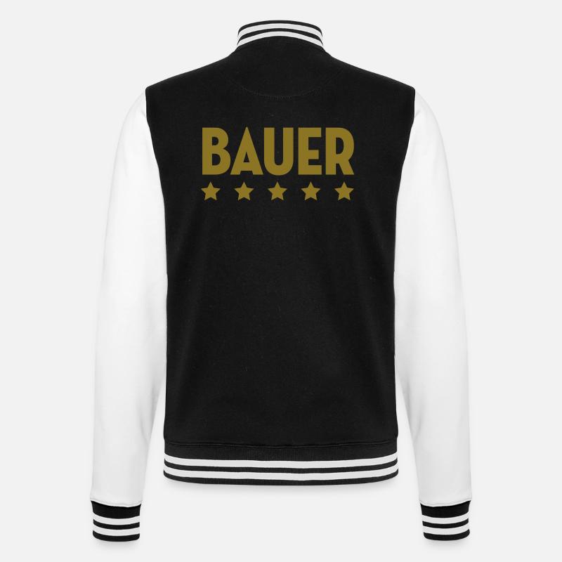bauer_4 - College-Sweatjacke - Schwarz/Weiß