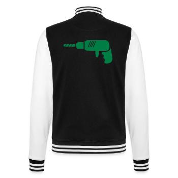 bohrmaschine_001 - College-Sweatjacke - Schwarz/Weiß - Hinten - Marisol (170cm)