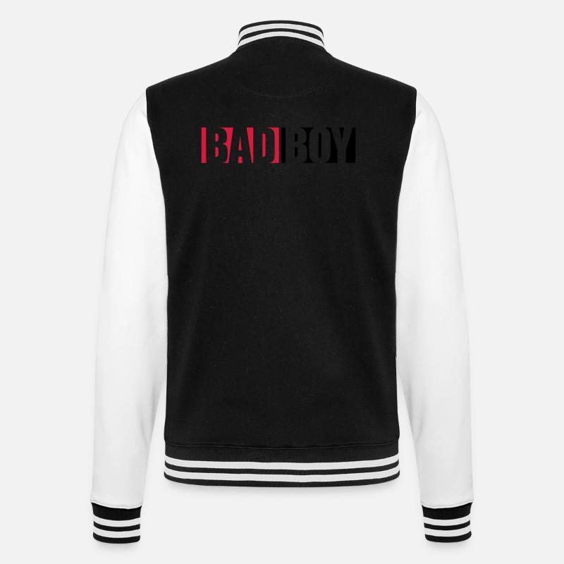 Text Bad Boy - College Sweat Jacket - black/white