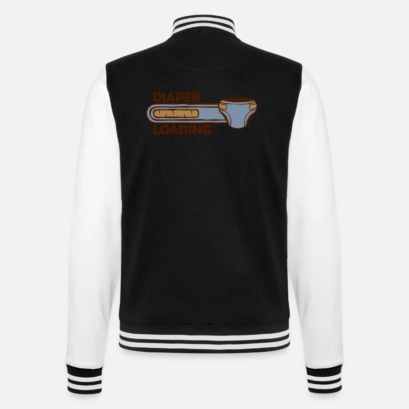 Diaper Loading Windel - College Sweat Jacket - black/white
