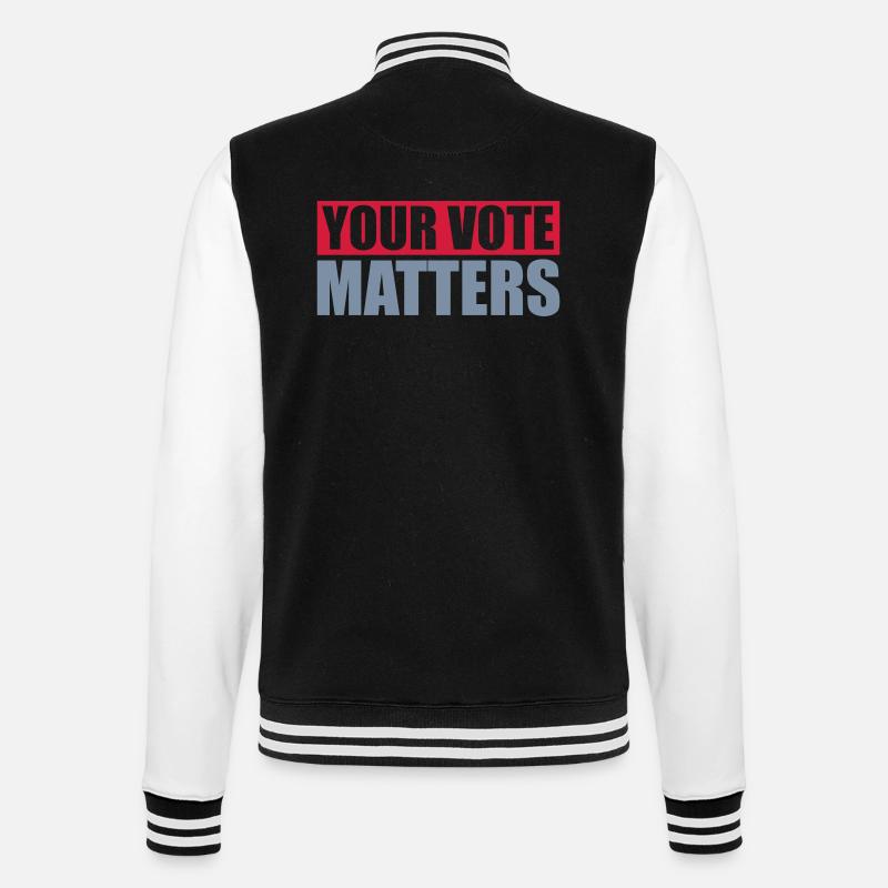 votre vote compte citation - Veste Teddy - noir/blanc