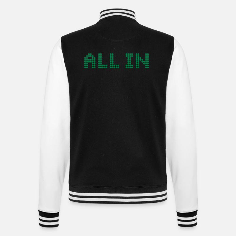 ALL IN - Alles oder nichts - College-Sweatjacke - Schwarz/Weiß