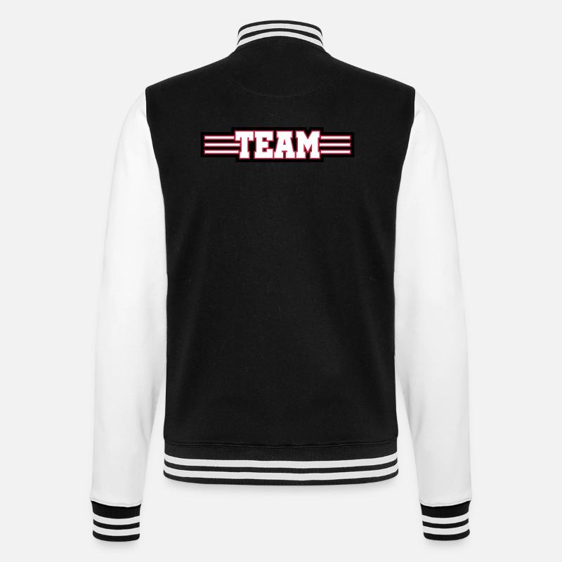 Team Design - College Sweat Jacket - black/white