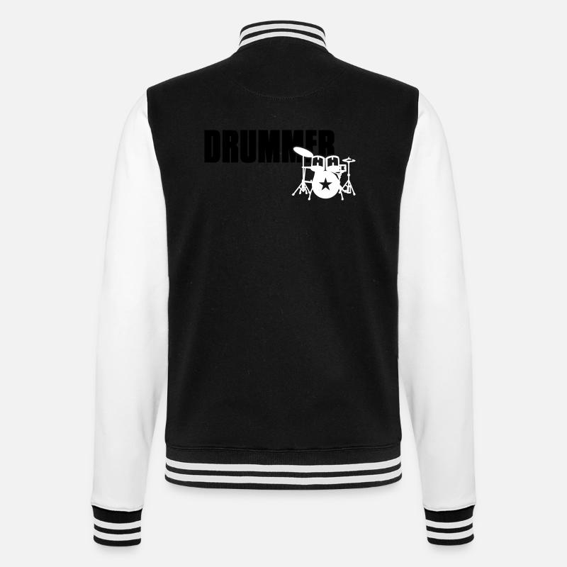 drummer - College-Sweatjacke - Schwarz/Weiß