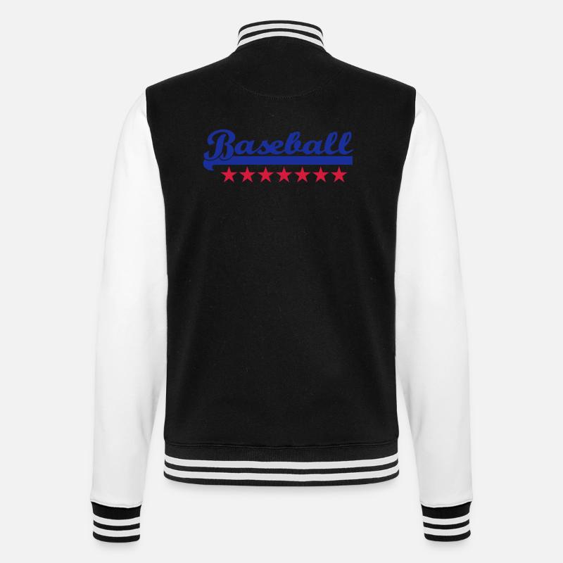 base-ball - Veste Teddy - noir/blanc