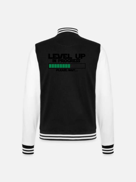 lvl upnprogrss - Veste Teddy - noir/blanc