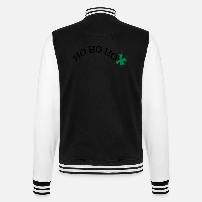 HO HO HO X-MAS cloche - Veste Teddy - noir/blanc