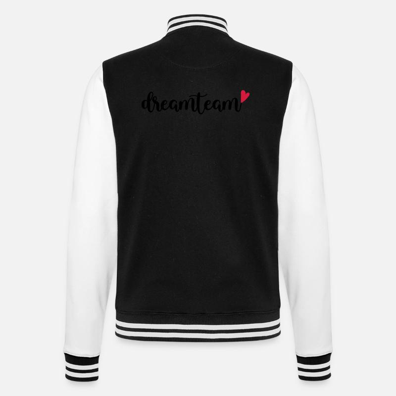 Dreamteam - College-Sweatjacke - Schwarz/Weiß
