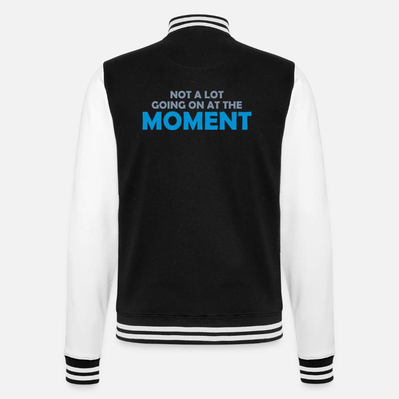 Not much going on - College-Sweatjacke - Schwarz/Weiß
