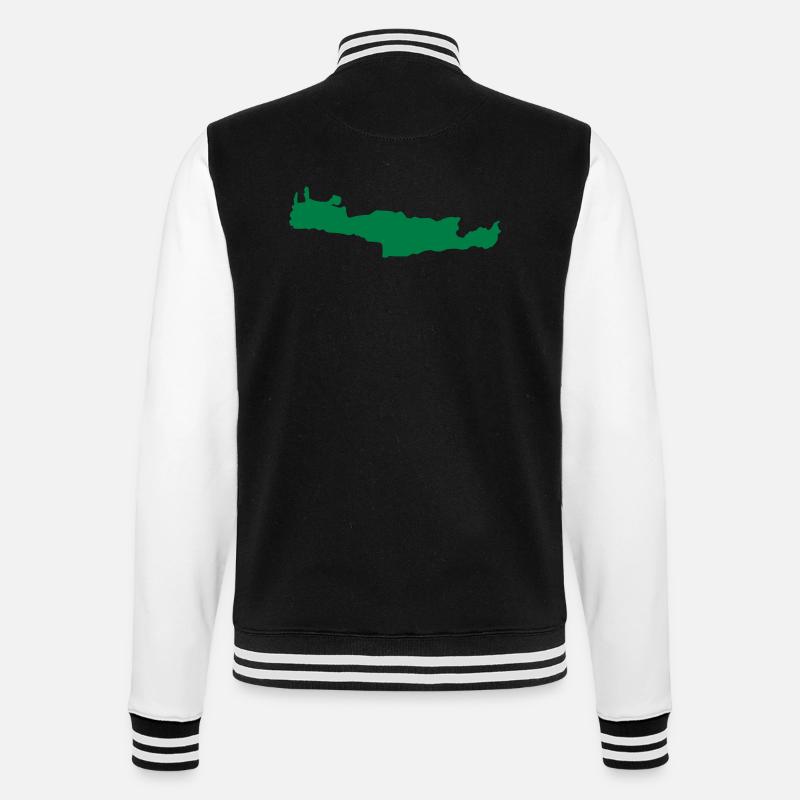 Kreta - College-Sweatjacke - Schwarz/Weiß