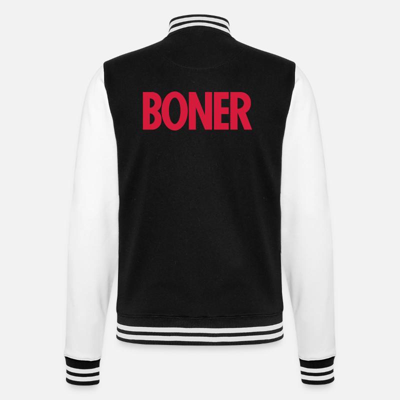 Boner - College Sweat Jacket - black/white
