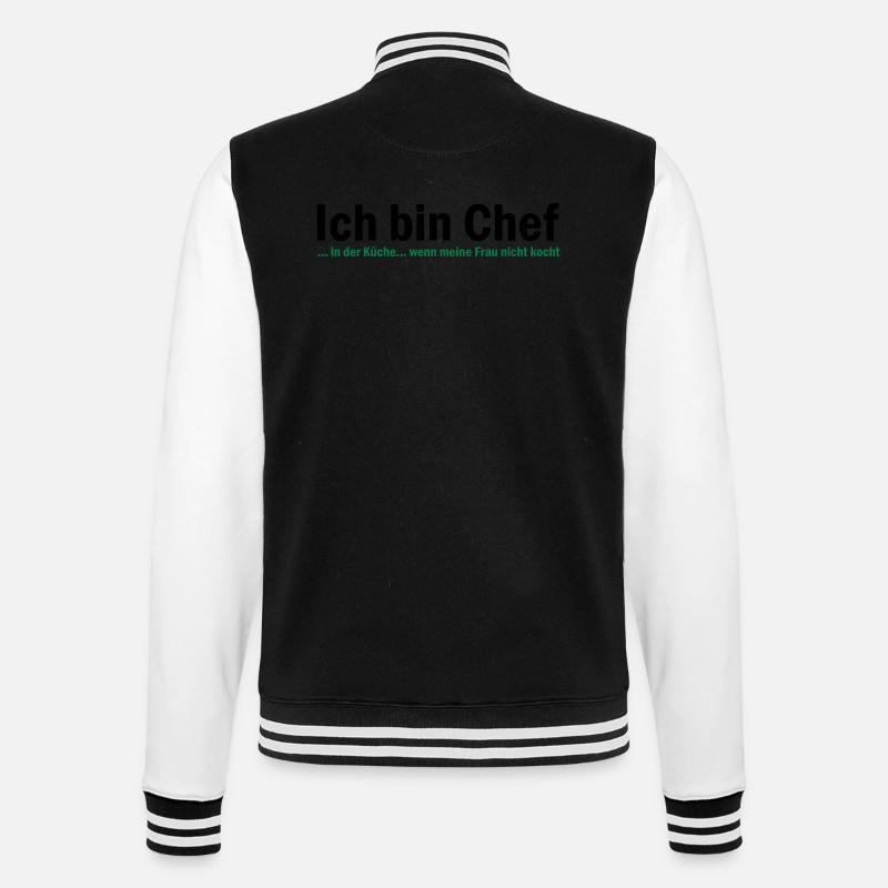 CHEF - College-Sweatjacke - Schwarz/Weiß