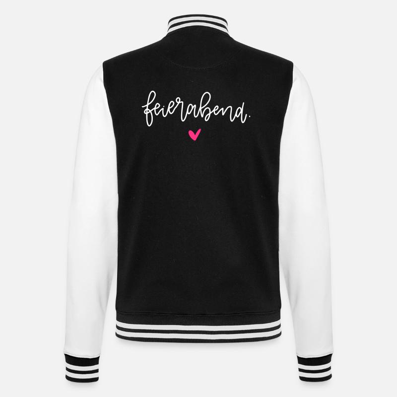 Feierabend - College-Sweatjacke - Schwarz/Weiß