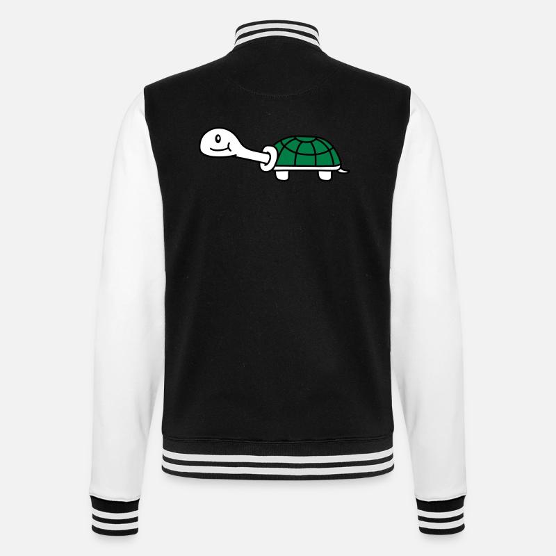 Cute Turtle - College-Sweatjacke - Schwarz/Weiß