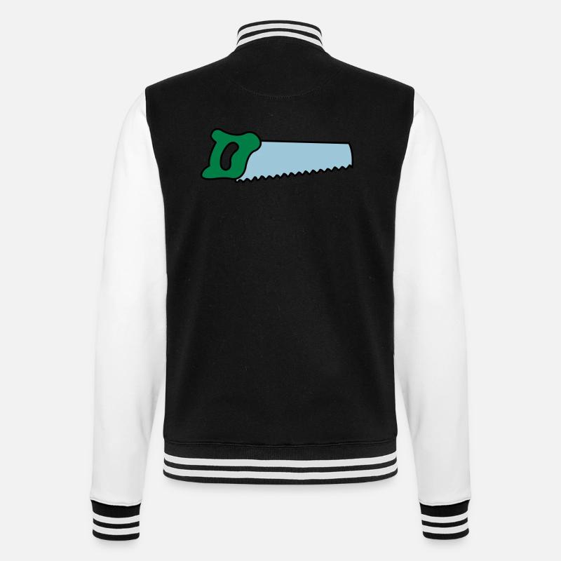 säge - College-Sweatjacke - Schwarz/Weiß