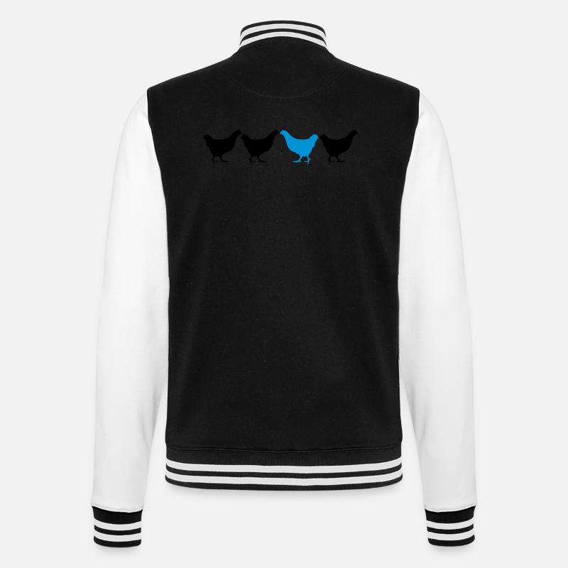 Be Different Huhn - College-Sweatjacke - Schwarz/Weiß
